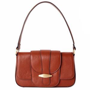 NWT Beautiful Time and Tru Women Shoulder Mia Brown Handbag with gold Hardware